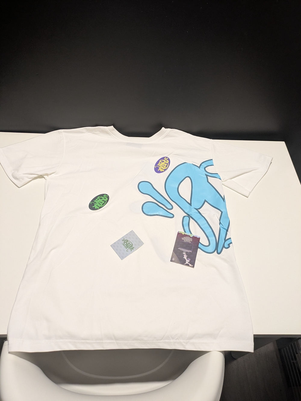 Syna World White Graphic T-Shirt Blue Print